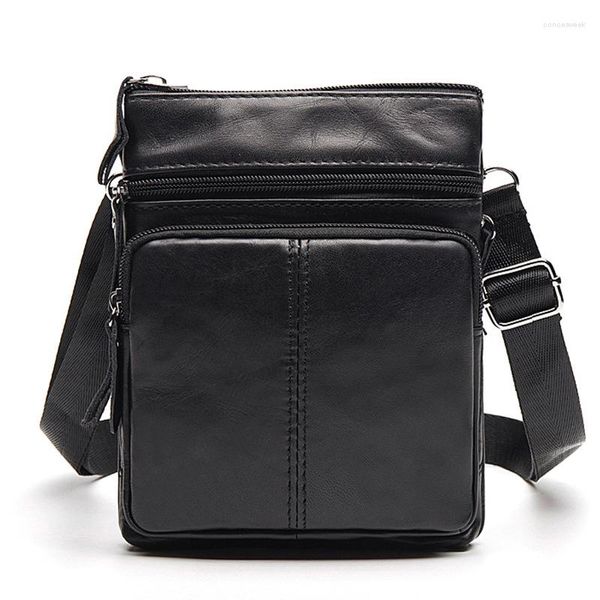 Sacs de soirée sac de messager hommes épaule en cuir véritable rabat petit homme homme bandoulière pour hommes pochette de téléphone naturel