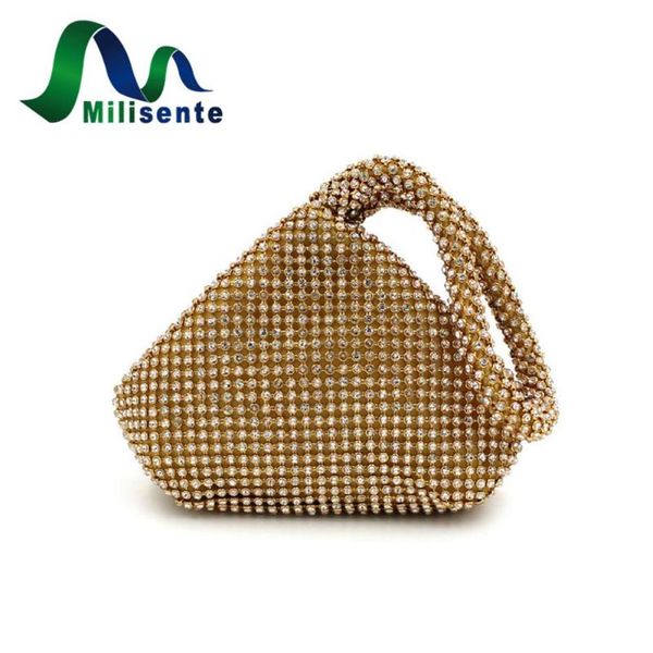 Sacs de soirée Milisente Mini Femmes Mode Strass Sacs à main de fête de mariage Embrayages Petit sac à main Gold Silver310O