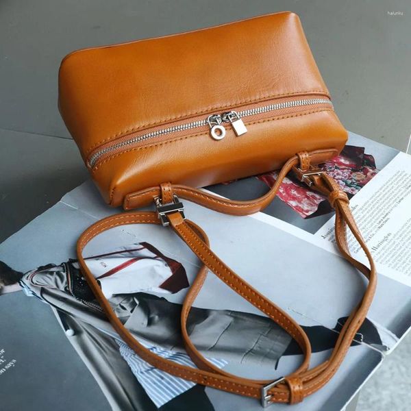 Bolsas de noche Mini 2023 Bolsa de bolsillo Cuero genuino Mujeres Hombro Crossbody Marca Diseñador Bolsa de piel de becerro Bolsos con cremallera de dos vías Monedero