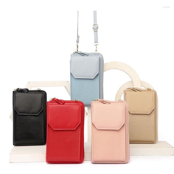 Sacs de soirée téléphone portable poche épaule femmes 2023 mode cuir PU petit sac à bandoulière dames porte-carte femme sacs à main