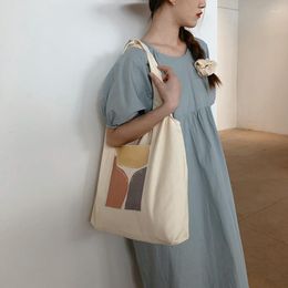 Sacs de soirée Morandi Color Canvas Handsbag Women Mesdames Bag de grande capacité Bagure Japonais Petites écoles de littérature fraîche Crossbody
