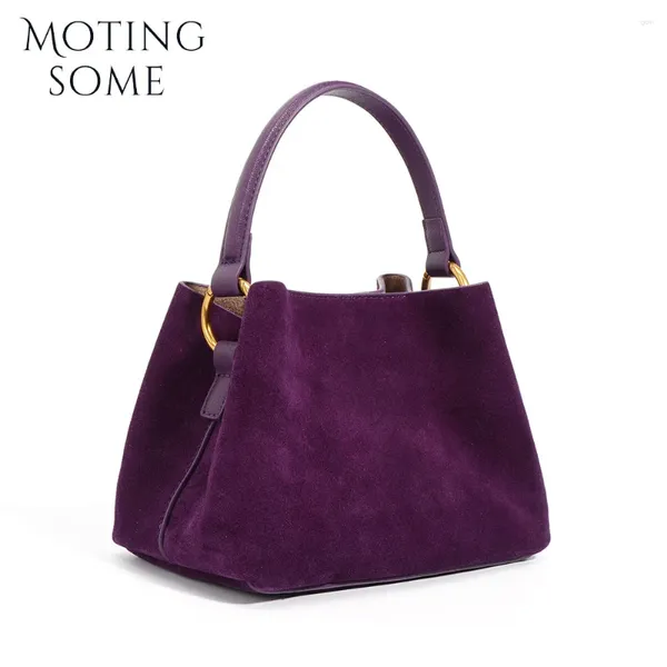 Sacs de soirée Motingsome luxe sac en cuir véritable sac à main en cuir de vachette mat 2024 style élégant mini pochette bandoulière bandoulière