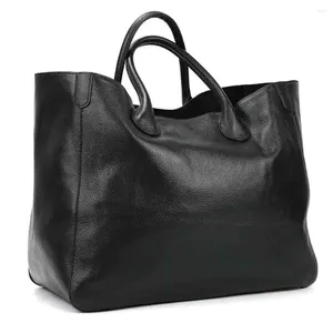 Sacs de soirée Mme énorme sac Big Bag épais en cuir authentique pour les femmes grand sac à main