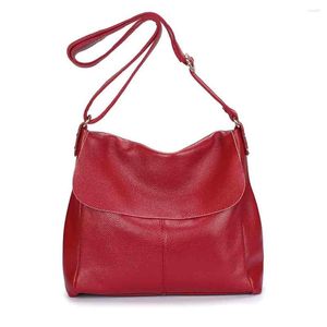 Avondtassen ms retro echte lederen tas voor vrouwen Europese en Amerikaanse stijl schouderhandtas vrouwelijke crossbody messenger in 2023