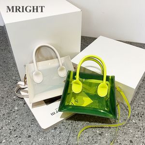 Bolsas de noche Multicolor PVC Jelly Bag Mujeres Pequeño Transparente Verano Claro Crossbody Monedero Versatil Messenger para niñas Domil105 230519