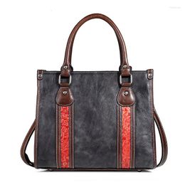 Sacs de soirée en cuir véritable naturel femmes sac à main de haute qualité pour sac de messager Vintage dame fourre-tout Bolsas Feminina