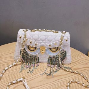 Sacs de soirée Net chaîne rouge sac mode haut de gamme Messenger petite femme tendance hibou 230731