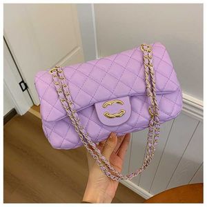 Sacs de soirée Nouveau sac pour femmes 2024 Nouveau rhombus simple et à la mode petit parfum Single épaule Messager Sac mode Small Sac Bags Sac Sac 5