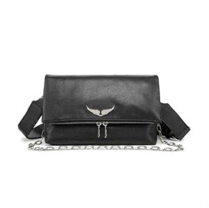 Sacs de soirée Nouveau Zadig Voltaire Designer fourre-tout sacs en cuir véritable aile chaîne sac femmes bandoulière affaires simple mode décontractée en plein air sacoche fourre-tout NYFH