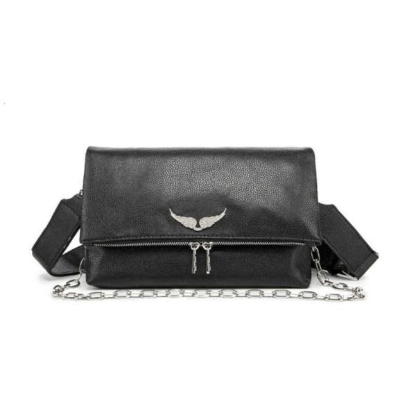 Bolsos de noche Nuevo Zadig Voltaire Bolsos de mano de diseñador Bolso de cadena de ala de cuero genuino Mujer Crossbody Negocio Simple Moda casual Bolso al aire libre Tote ggD71