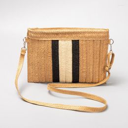 Sacs de soirée Nodelay Cross Body paille pour femmes 2023 vacances portefeuille sac dame voyage plage sacs à main rayé femme tissage fourre-tout