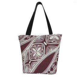 Avondtassen leydesigns vrouwen handtassen traditionele etnische stammen patroon eco linnen draagtas polynesische schouder winkelen