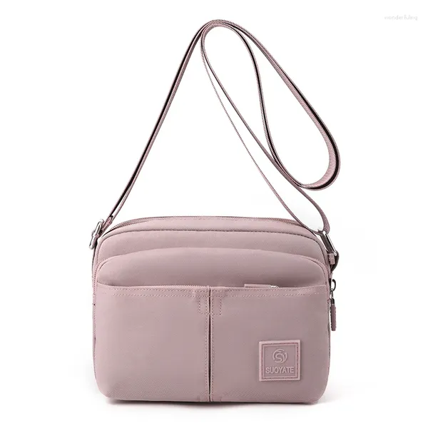 Sacs de soirée Sac à bandoulière en nylon pour femmes Mini sac à main à bandoulière Tendance Téléphone étanche Simple Shopper Zipper Purse Bolsas Femininas