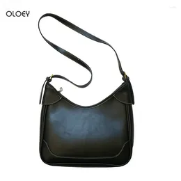 Bolsas de noche OLOEY Bolso de hombro retro para mujer Moda desenfadada Mensajero de alta calidad PU Bolso de bola de masa femenina