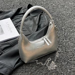 Sacs de soirée Design d'origine Y2K Chaîne Silver Handbag Cool Sac à bandoulière Fashion Fashion Fashion Femmes Fomes For Dames Crossbody