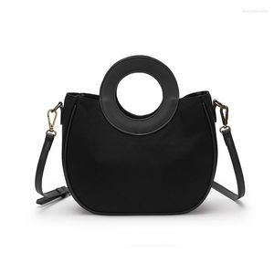 Bolsos de noche, bolso de mano con diseño de nicho Original para mujer, bolso de cubo de lona de moda Simple para ir al trabajo, verano