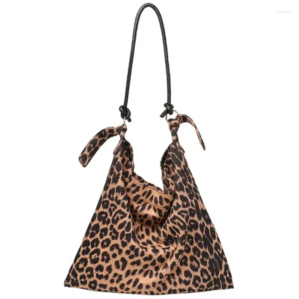 Sacs de soirée surdimensionné femme mode tissu léopard doux slouchy sac à bandoulière décontracté textile grande capacité vacances côté shopping
