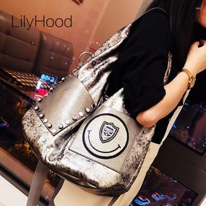 Sacs de soirée surdimensionné femme végétalien cuir Luxuri motif léopard Hobo sac 2022 élégant grande capacité rivet ordinateur portable travail pochette de banlieue