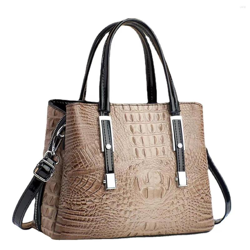 Abendtaschen Pantent Leder Frauen Messenger Krokodilin Female Crossbody Totes Umhängetasche Hand für 2023 Damen Handtaschen H77