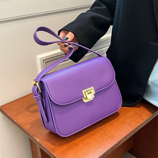 Sacs de soirée violet bandoulière pour femmes 2022 sac carré sacs à main en cuir petit concepteur dames sac à bandoulière soirée soirée soirée