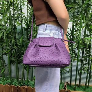 Sacs de soirée Purple Autruche Hobo Cloud Sac Sac à main Dame Pours Sac à main pour Arabie saoudite Ship Form Riaydh