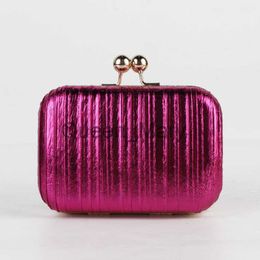 Bolsos de noche Purple Stripes Small Clutch Purse para mujer 2022 Luxury Designer Crossbody Shoulder Wallets Evening Weddings Phone Bag J230625