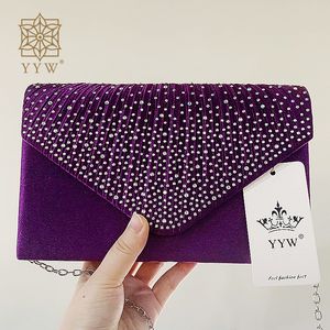Sacs de soirée violet femmes pochette de mariage sac à main de luxe conçu femme jaune été embrayages sac de bal 230711