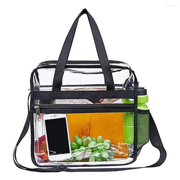 Sacs de soirée PVC Voyage Transparent Cas Grande Capacité Shopping Sac De Rangement Boîte Bagages Serviette Valise Pochette Zip Bra Cosmétiques Organisateur