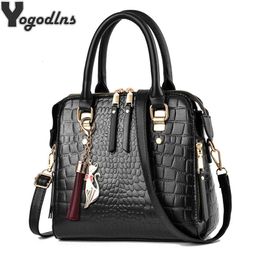 Sacs de soirée Rétro Alligator Femmes De Luxe En Cuir PU Sacs À Main Femme Gland Designer Épaule Messenger Sacs Casual Dames Fourre-Tout Bolsas 231204