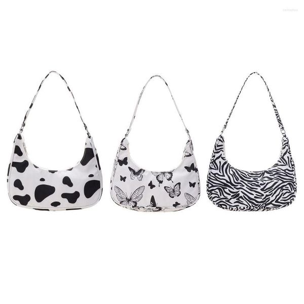 Sacs de soirée Retro Women Animal Pattern Print Sac à bandoulière Casual Hobos Shape Underarm