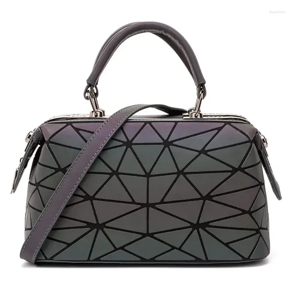 Bolsas de noche Sac Bolsa Feminina Bolsos para niñas Mujeres Lentejuelas láser Luminoso geométrico Bolsa sobre el hombro Crossbody 2024