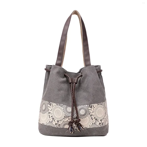 Sacs de soirée Cartable Toile Dentelle Travail Voyage Dames Mult Poche Casual Cadeau Rétro Femmes Sac Fourre-Tout Épaule Bandoulière Sac À Main École Grand