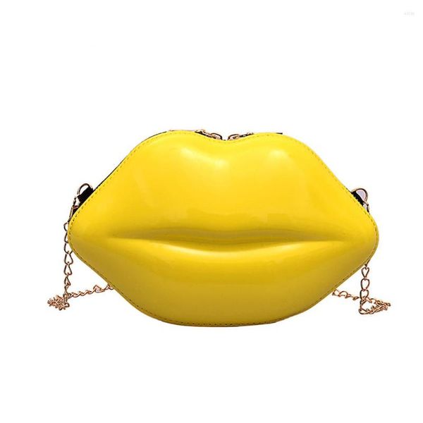 Bolsos de noche Estilo de labios sexy Moda Pu Señoras Bolso de mano de día Bolso de cadena Bolso de hombro Bolso de mujer Crossbody Mini Messenger # 15