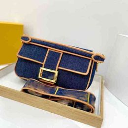 Schoudertassen avondtassen schoudertassen denim crossbody portemonnee modemerk ontwerper hoogwaardige kleine verandering handtas verstelbare riem tweekleur