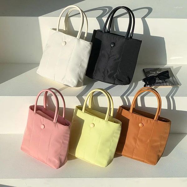 Sacs de soirée épaule pour femmes bonbons couleurs mode nylon décontracté tout-match seau solide bureau dame sacs à main et sacs à main grande capacité