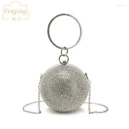 Sacs de soirée Mini Mini Round Round Ball pour les femmes 2024 Diamants Sac d'embrayage Messer