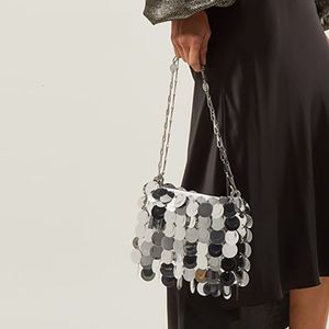 Sacs de soirée Argent Paillettes Sacs à main pour femmes 2023 Mode Bling Filles Sac à bandoulière Fête de mariage Lady Glitter Fourre-tout Sacs à main 230901