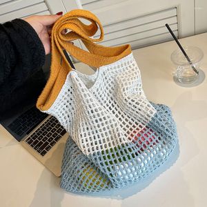 Sacs de soirée sac à bandoulière pour femmes concepteur de luxe et sac à main 2023 Ln coton matériel couleur correspondant creux sculpté décontracté dame été