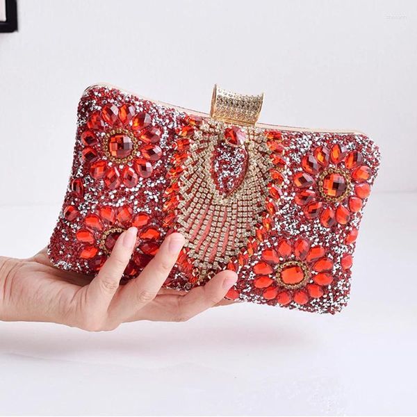 Bolsos de noche Bolsos pequeños Mujeres Diamantes Damas Bolsos de diseño 2024 Tendencia de la tendencia del bolso de diablo billetera