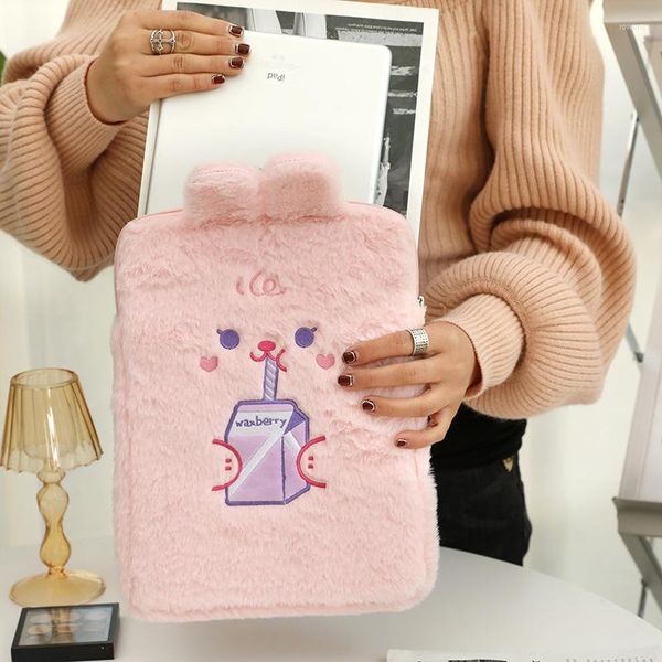 Bolsos de noche suave 9,7 10,5 11 pulgadas oso Ipad bolsa niñas Mini portátil lindo bolso de mujer Corea Kawaii viaje negocios Mac funda embrague monedero