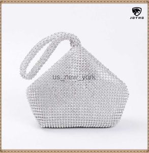 Sacs de soirée Doux Perlé Femmes Sacs De Soirée Argent Noir Or Cristal Dame De Mariage Bridalmaid Sacs À Main Sac À Main Strass Jour Embrayages HKD230821