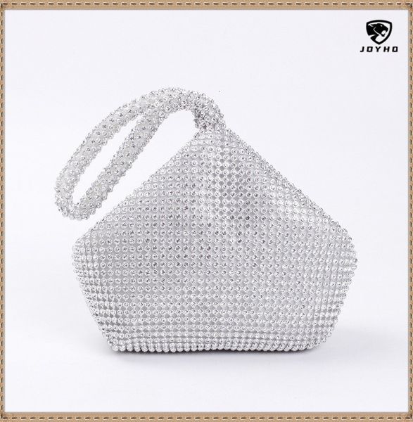 Bolsos de noche para mujeres de cuentas suaves bolsos de noche plateados dama de oro negro cristal de la boda bolsos de aluminio bolso bolso mimes de diario 230316