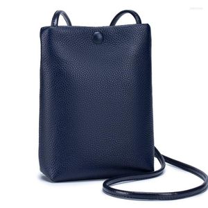 Sacs de soirée Mini sac seau en cuir souple petits sacs à main femmes pour téléphone portable épaule femme bandoulière rabat