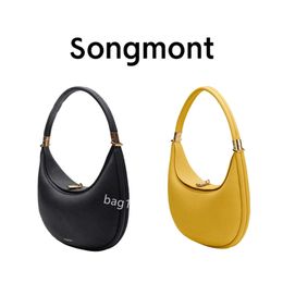 Sacs de soirée Songmont Luna Sac 2023 Luxe 10A Miroir Sacs étonnants Designer Underarm Hobo Épaule Demi-Lune Cuir Bourse Pochettes Sac à main CrossBody New30ess