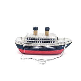 Avondtassen Speciale aanpassing Bridal Wedding Ported Portemonures Women Diamonds Cruise Ship Boat Ferry Crystal Clutches PurseseVening