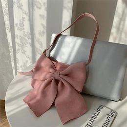 Sacs de soirée Printemps Été 2023 Sacs à main et sacs à main Belle douce Big Bow Épaule Femmes Casual Poche ouverte Lolita