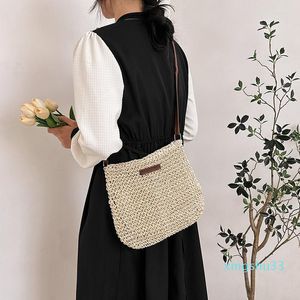 Sacs de soirée Sac tissé en paille Mesdames Fashion Hundred Casual Single Sholder Messenger