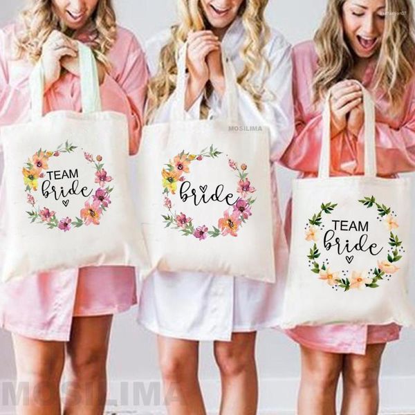 Sacs de soirée Team Bride Wedding Party Decoration Bag Cadeaux de demoiselle d'honneur Bachelorette Beg 35 40CM FB007