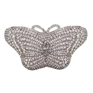 Sacs de soirée La dernière conception forme de papillon épaule unique cristal diamant chaîne sac de dîner fête de mariage 230926