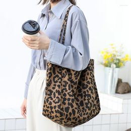 Avondtassen tote tas grote capaciteit handtas casual luipaard canvas mode printen schouder vrouwen